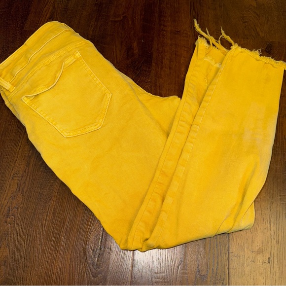 Cato Denim Yellow Distressed Skinny Jeans - - Picture 1 of 9